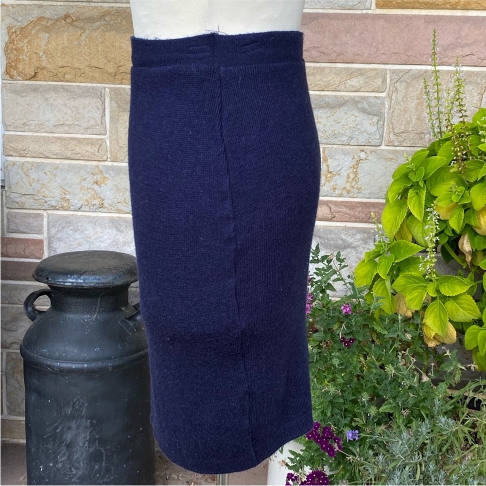 American Apparel Classic Navy Blue Knit Skirt - Picture 3 of 8